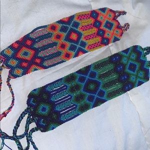 2 Handwoven bracelets